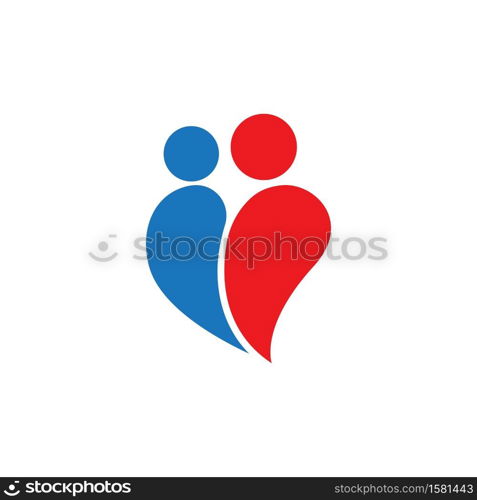 Adoption and community care Logo template vector