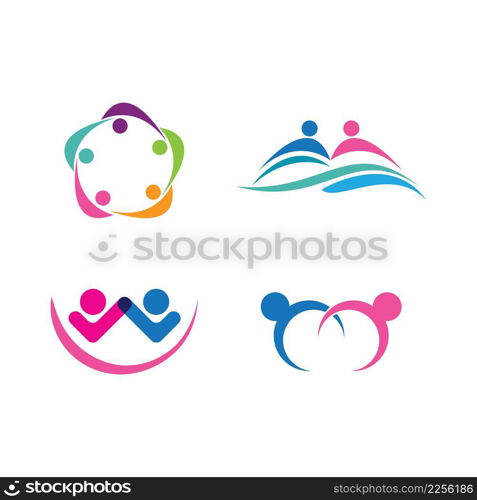 Adoption and community care Logo template vector