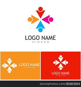 Adoption and community care Logo template vector 