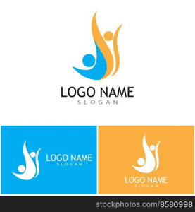 Adoption and community care Logo template vector 