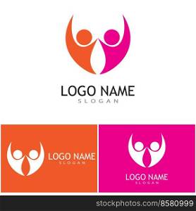 Adoption and community care Logo template vector 