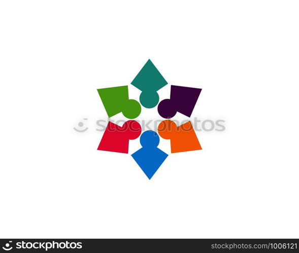 Adoption and community care Logo template vector icon