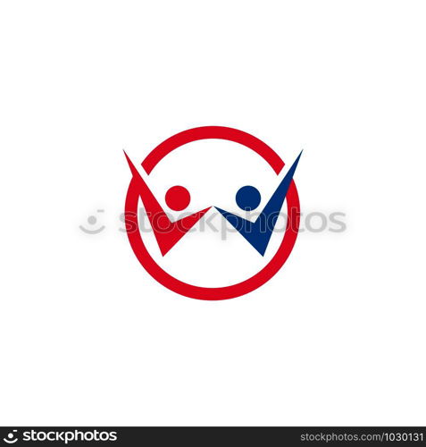 Adoption and community care Logo template vector icon