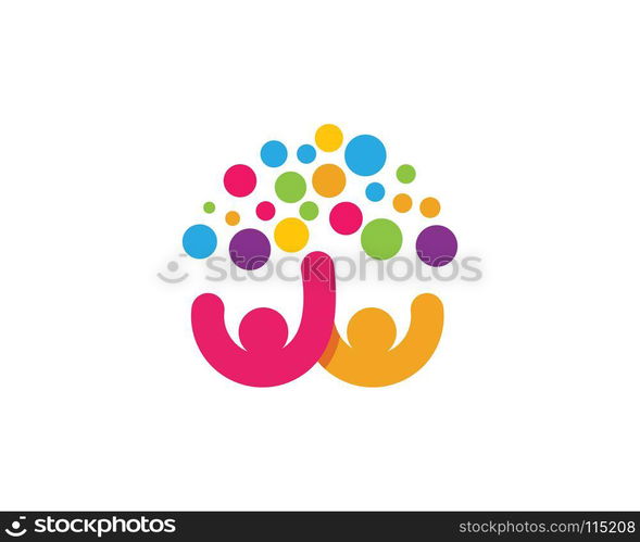 Adoption and Community care Logo template vector icon