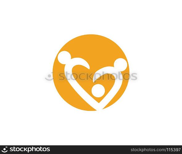 Adoption and Community care Logo template vector icon