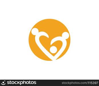 Adoption and Community care Logo template vector icon