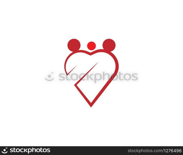 Adoption and community care Logo template vector icon