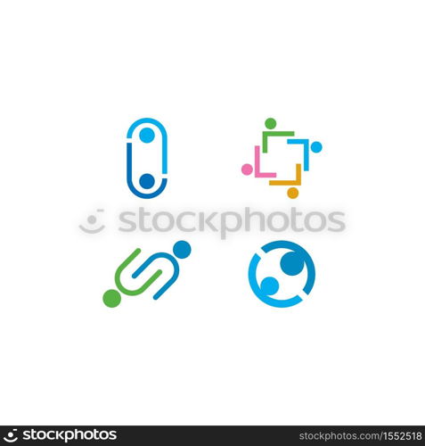 Adoption and community care Logo template vector icon