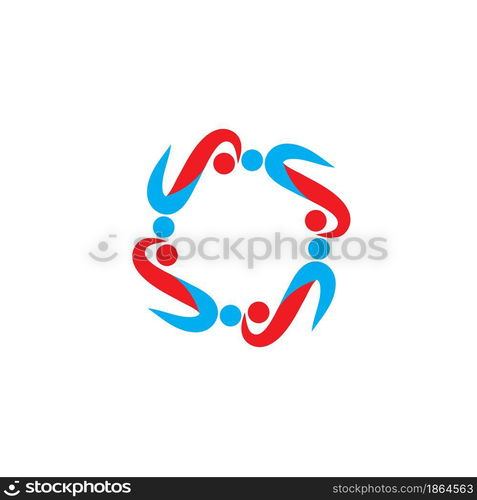 Adoption and community care Logo template vector icon