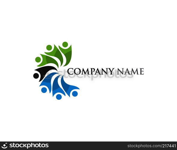 Adoption and community care Logo template vector icon