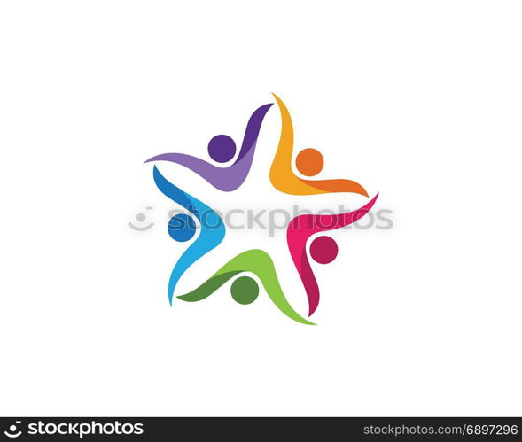 Adoption and community care Logo template vector icon