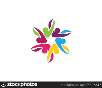 Adoption and community care Logo template vector icon