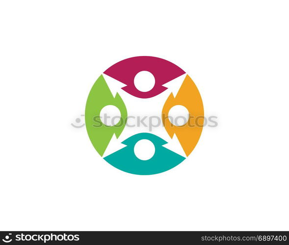 Adoption and community care Logo template vector icon