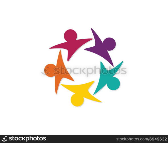 Adoption and community care Logo template vector icon