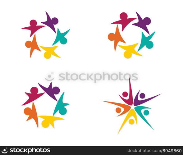 Adoption and community care Logo template vector icon