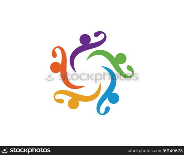 Adoption and community care Logo template vector icon