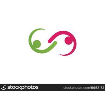 Adoption and community care Logo template vector icon