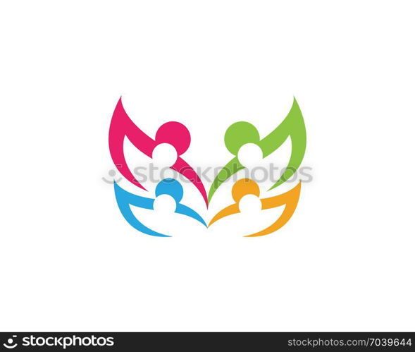 Adoption and community care Logo template vector icon