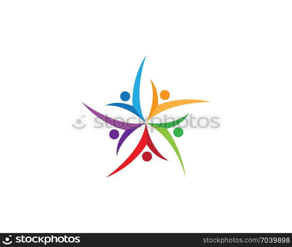 Adoption and community care Logo template vector icon