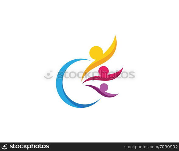 Adoption and community care Logo template vector icon