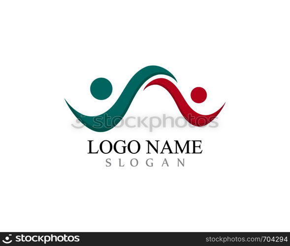 Adoption and community care Logo template vector icon