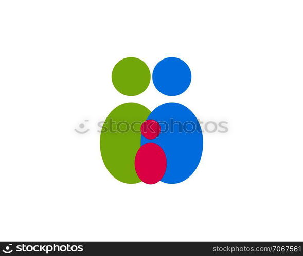 Adoption and community care Logo template vector icon