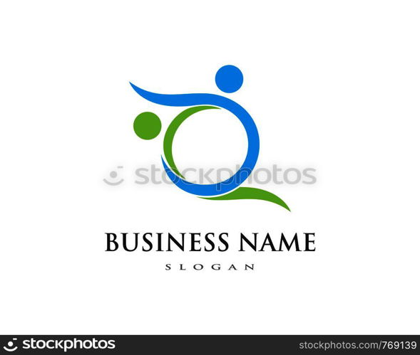 Adoption and community care Logo template vector icon