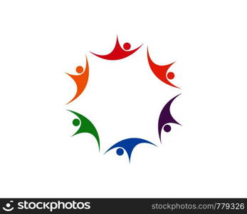 Adoption and community care Logo template vector icon