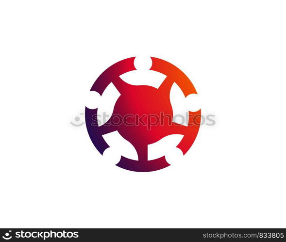 Adoption and community care Logo template vector icon