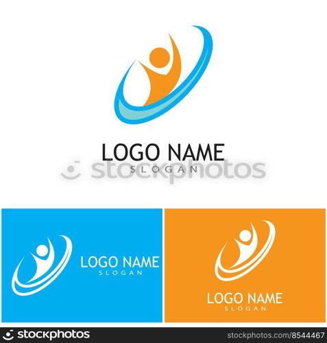 Adoption and community care Logo template vector icon