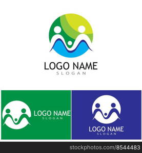 Adoption and community care Logo template vector icon