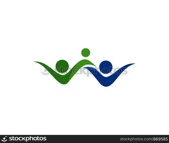 Adoption and community care Logo template vector icon