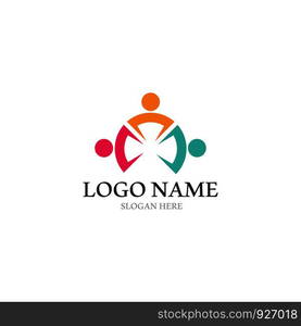 Adoption and community care Logo template vector icon