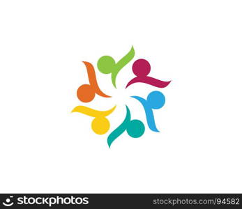 Adoption and community care Logo template vector icon