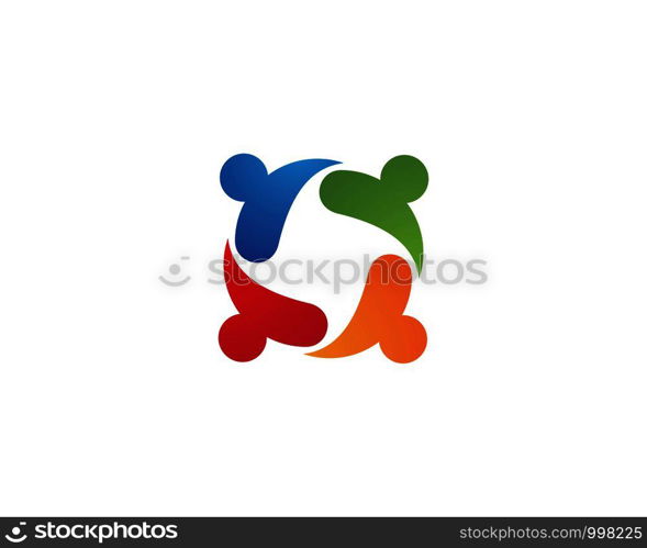 Adoption and community care Logo template vector icon