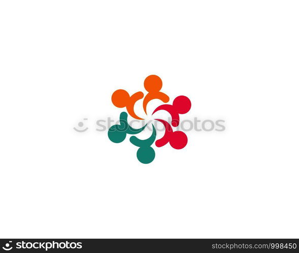 Adoption and community care Logo template vector icon