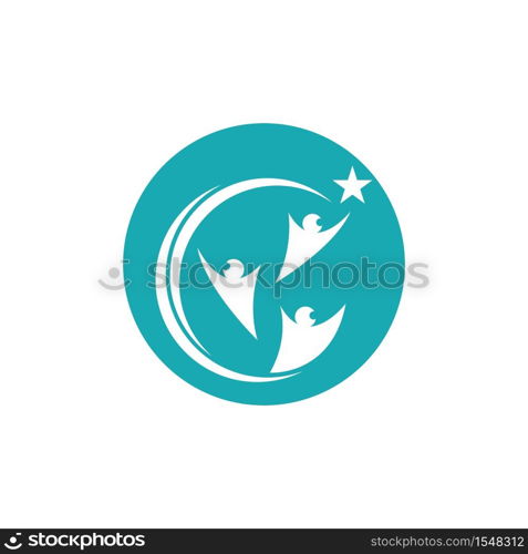 Adoption and community care Logo template vector icon for business