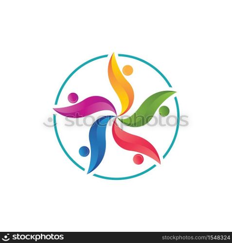 Adoption and community care Logo template vector icon for business