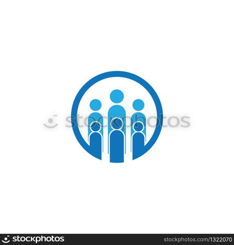 Adoption and community care logo template vector icon illustration design