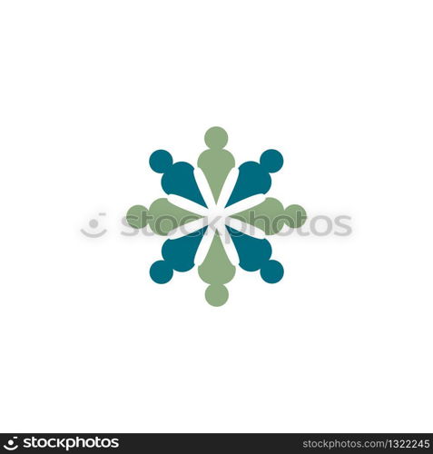 Adoption and community care logo template vector icon illustration design