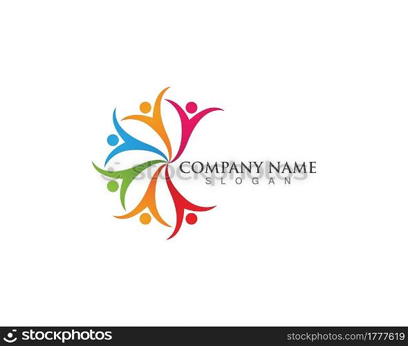 Adoption and community care Logo template vector icons
