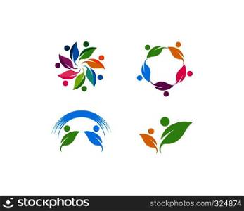 Adoption,community and social care Logo template vector icon