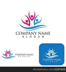 Adoption family care logo vector image