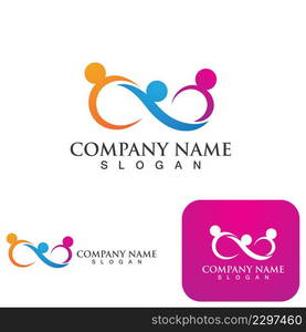 Adoption family care logo vector image