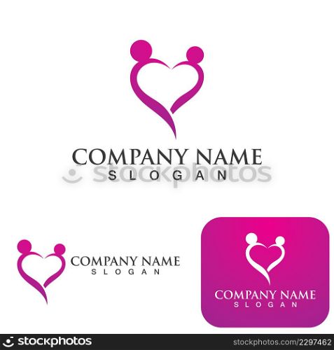 Adoption family care logo vector image
