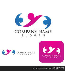 Adoption family care logo vector image