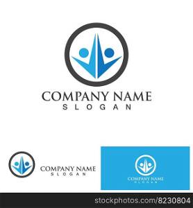 Adoption family logo, Community, network and social icon design template