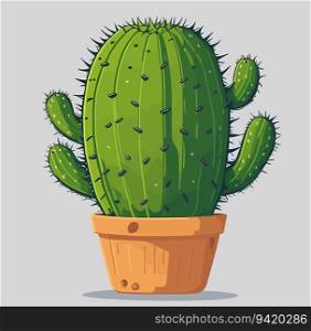 Adorable Cactus Clipart: A Cute and Playful Illustration of a Cactus