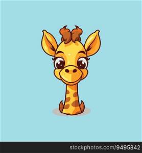 Adorable Giraffe Mascot Smiling in Vector Design