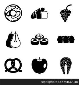 Adorable icons set. Simple set of 9 adorable vector icons for web isolated on white background. Adorable icons set, simple style